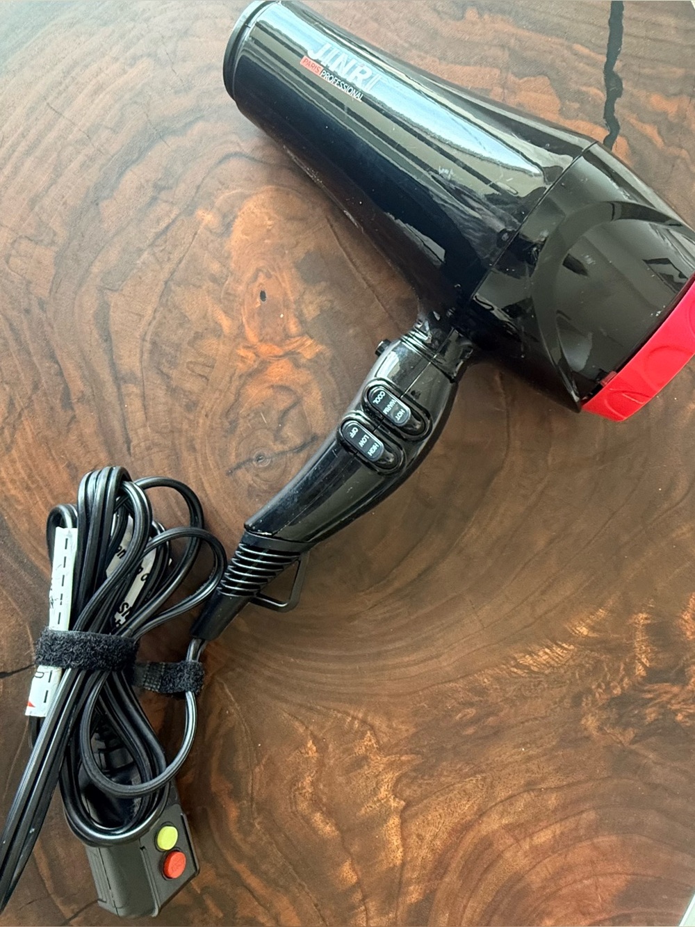 JINRI Paris Professional Black & Red Hair Dryer